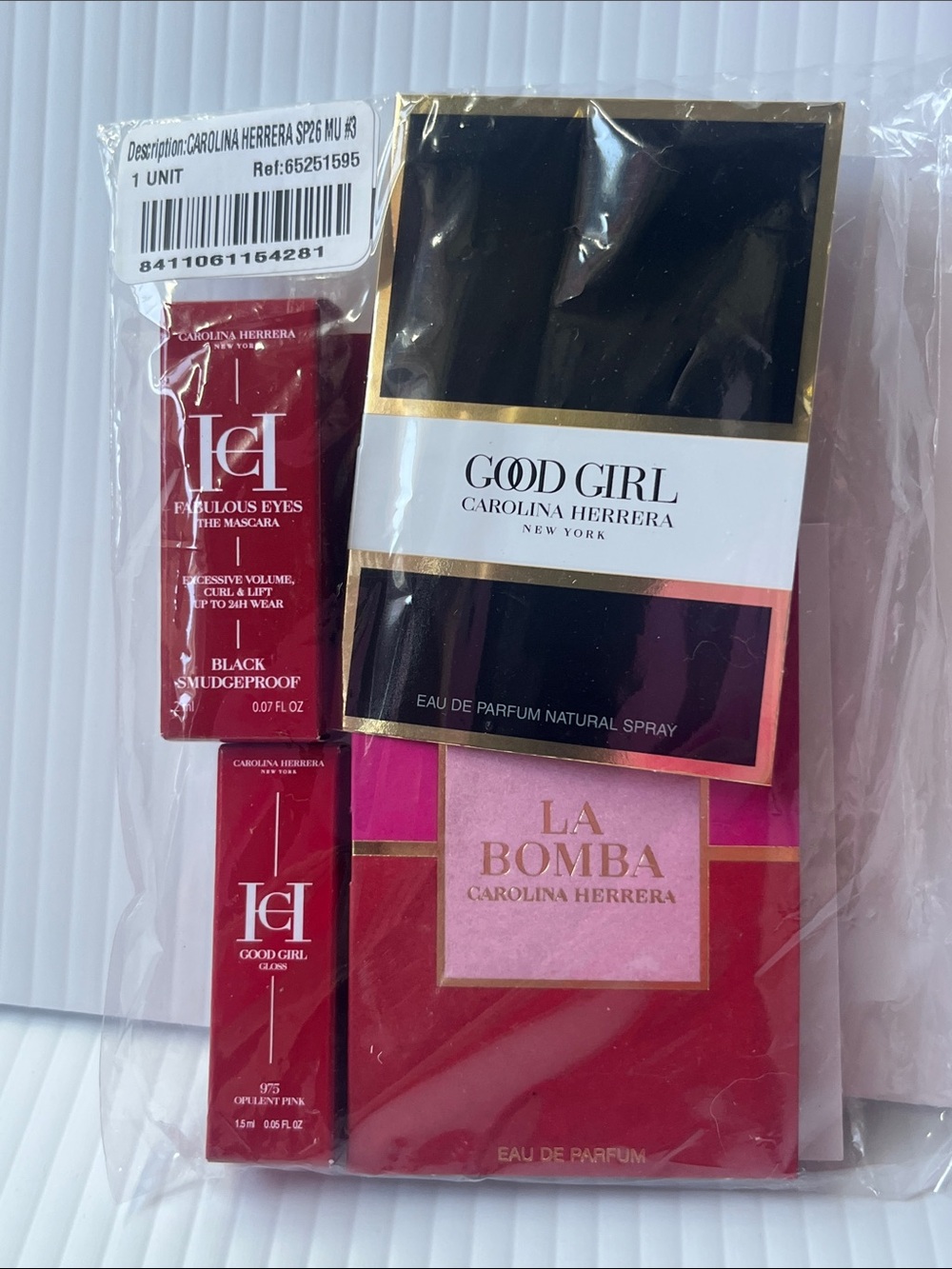 Carolina Herrera Good Girl La Bomba Perfume Mascara Lip Gloss Set